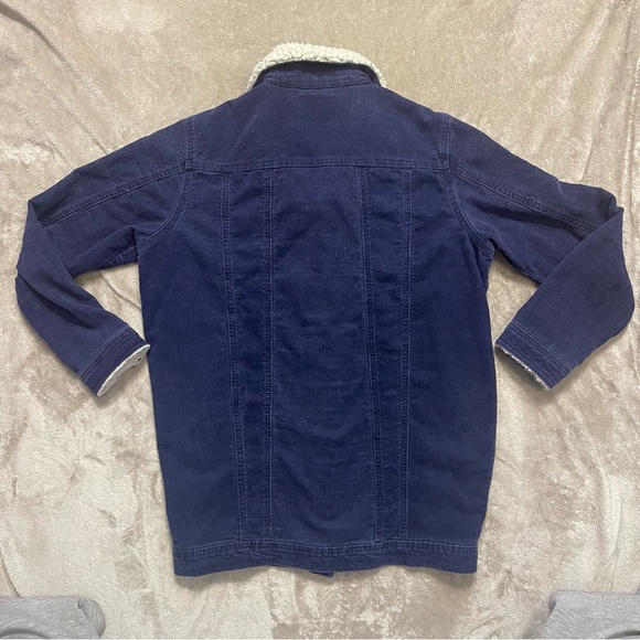Boohoo Navy Blue Corduroy Trucker Jacket - Picture 5 of 5